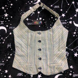 Dolls Kill Sliding Doors Pinstripe Vest